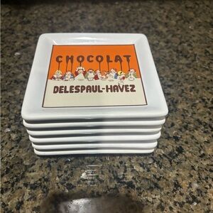 Pottery Barn ceramic coasters, set of 6